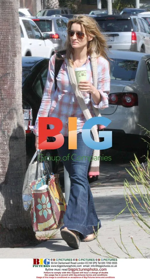 Natasha Mcelhone shopping with baby