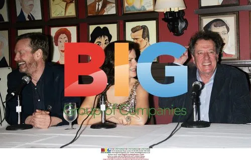 Bill Irwin, Marcia Gay Harden and Geoffrey Rush at Drama Desk Luncheon