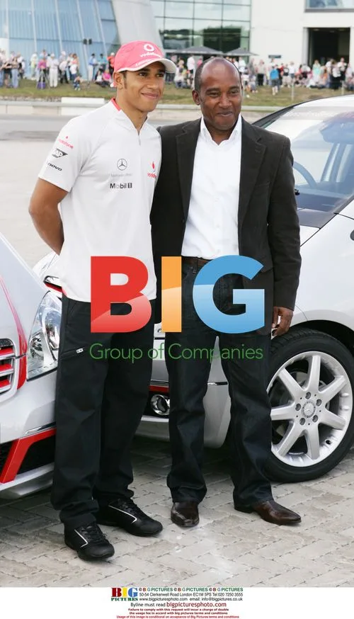 Lewis Hamilton at Mercedes World Event