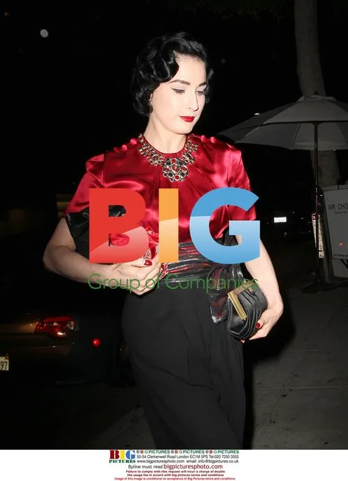 Dita Von Teese arrives at Mr Chow in Beverly Hills