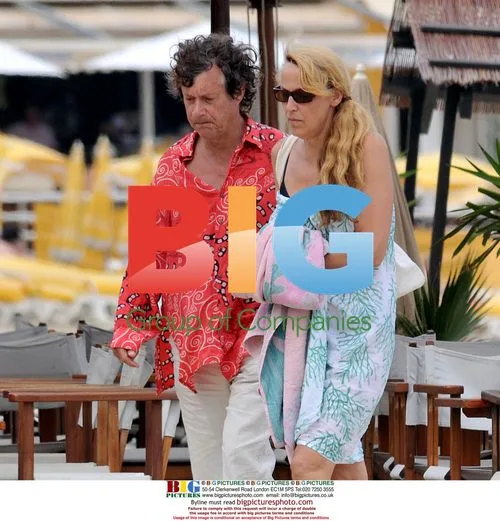 Jerry Hall on holiday in Saint Tropez