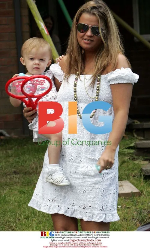 Kerry Katona at the park with children
