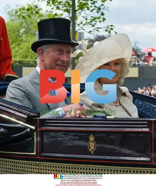 HRH Prince and Duchess Arrive at Ascot Races