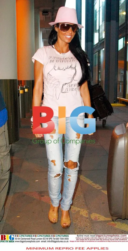 Katie Price Arrives at Airport