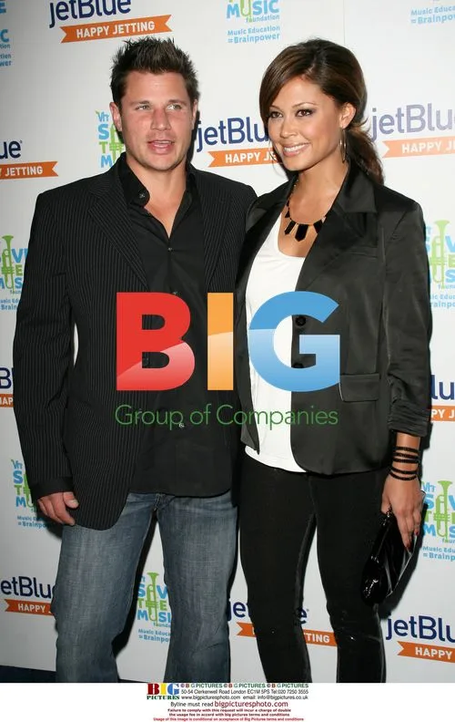 Nick Lachey and Vanessa Minnillo at JetBlue Launch Party