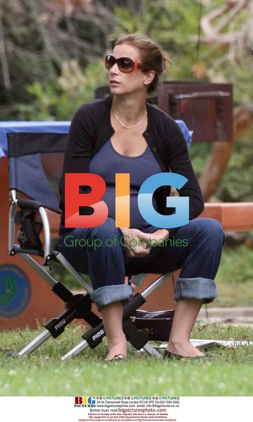 Pregnant Rachel Griffiths with family at park