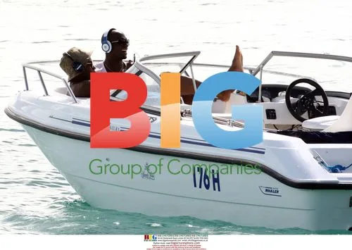 Claude Makelele water skiing in the Caribbean