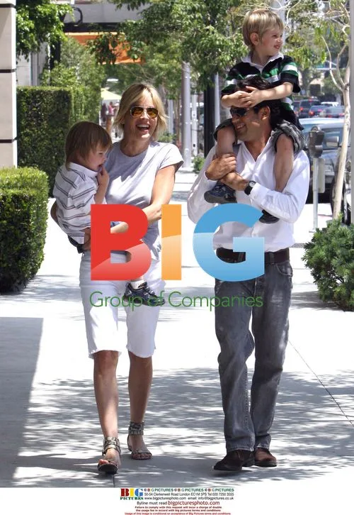 Sharon Stone with sons in Beverly Hills