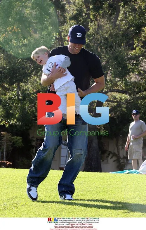 Tom Brady and Gisele Bundchen at Park with Son