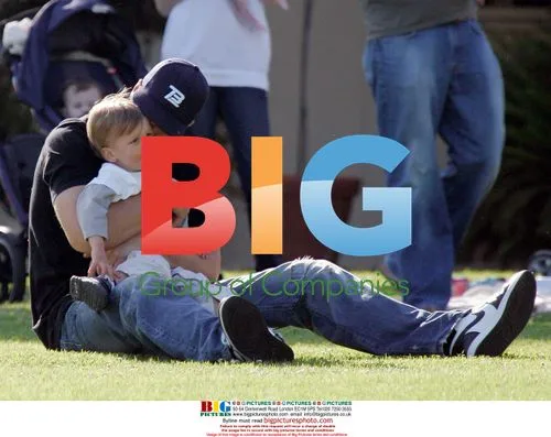 Tom Brady and Gisele Bundchen with son at park