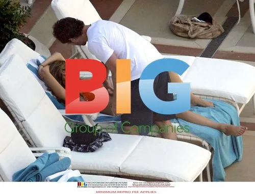 Kelly Brook and Danny Cipriani Poolside in the US