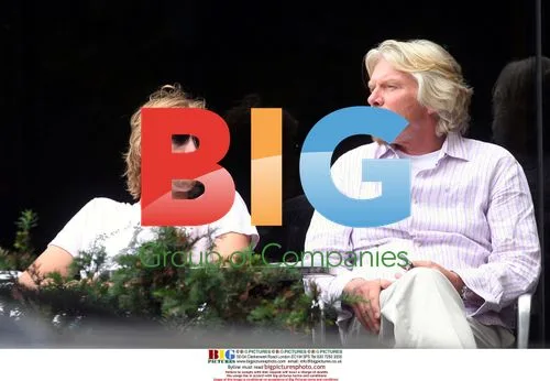 Richard Branson and son talk at Trump Hotel