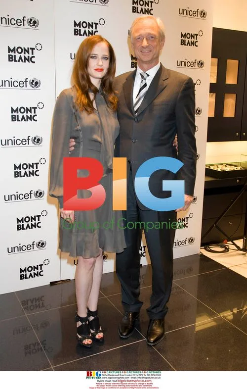 Eva Green and Montblanc CEO at Hamburg Photocall