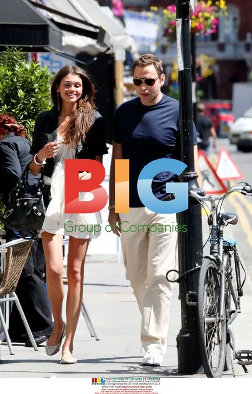 David Walliams and ex-girlfriend Lauren Budd in London