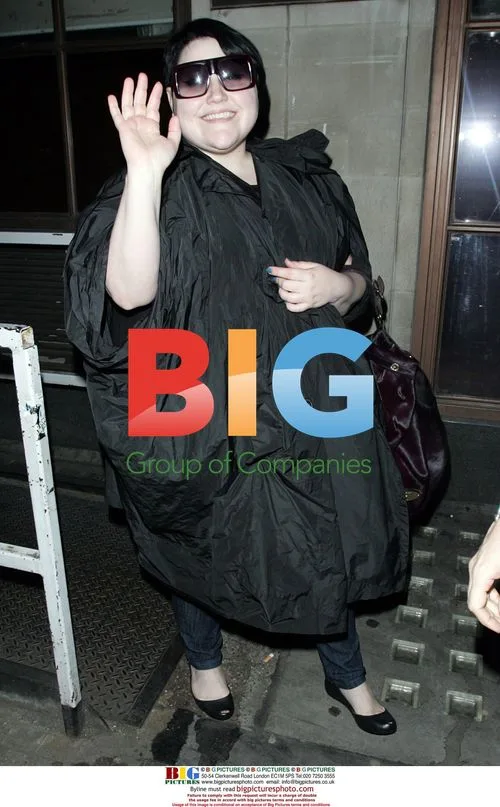 Beth Ditto leaves Radio 1 studios in London