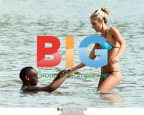 Blackburn Rovers Player Relaxes on Caribbean Beach