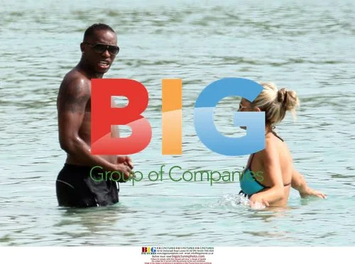 Blackburn Rovers Player Relaxes on Caribbean Beach