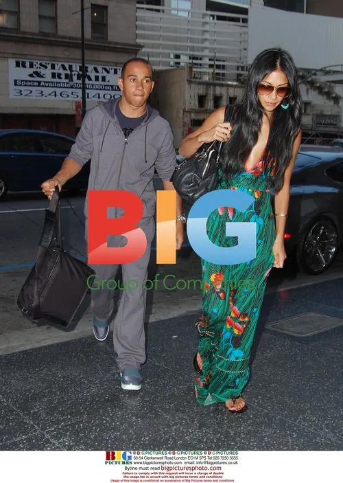 Nicole Scherzinger and Lewis Hamilton at Katsuya Restaurant