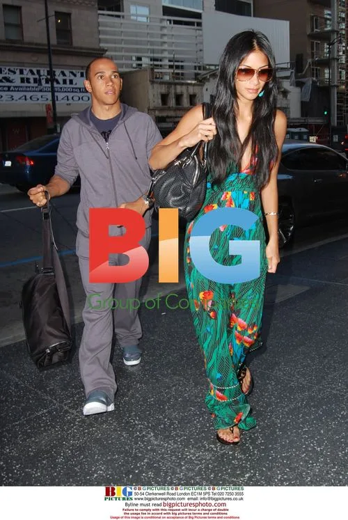 Nicole Scherzinger and Lewis Hamilton at Katsuya Restaurant