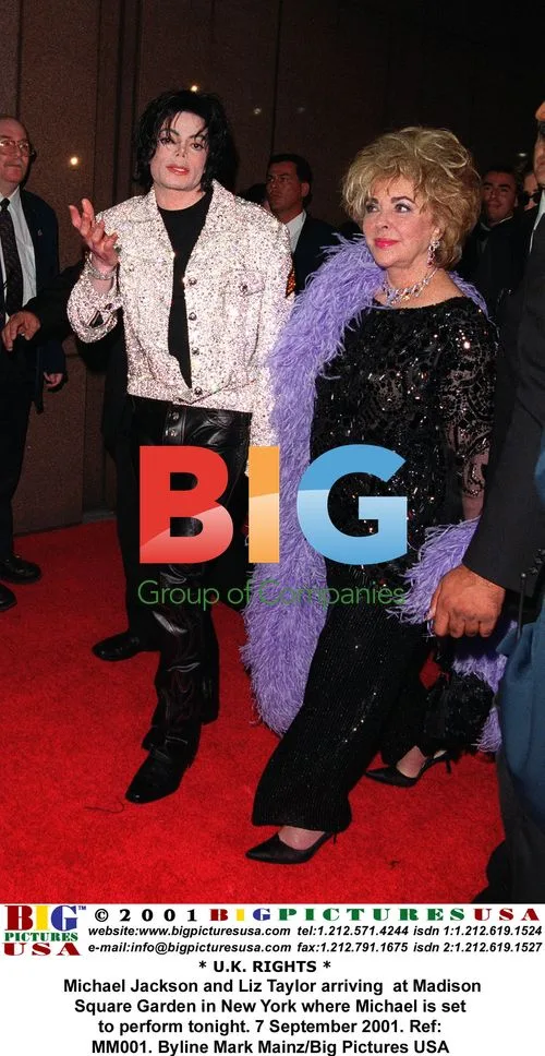Michael Jackson and Liz Taylor arrive at MSG
