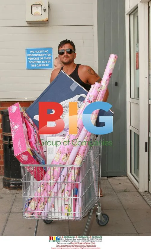 Peter Andre shopping at Toys R Us in Hove