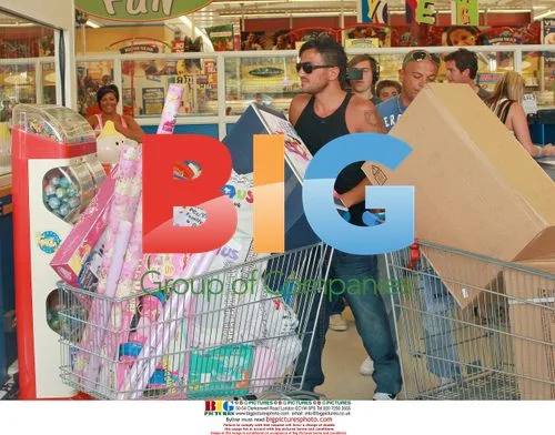 Peter Andre goes shopping at Toys R Us