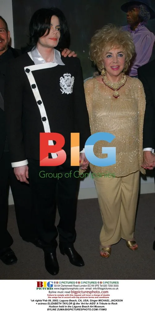 Michael Jackson and Elizabeth Taylor at Art for AIDS event