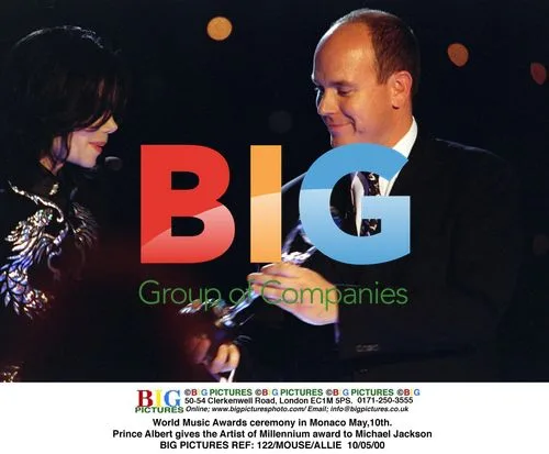 Prince Albert presents Michael Jackson award