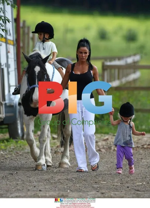 Katie Price and kids go horse riding