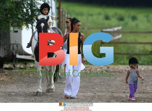 Katie Price and kids go horse riding