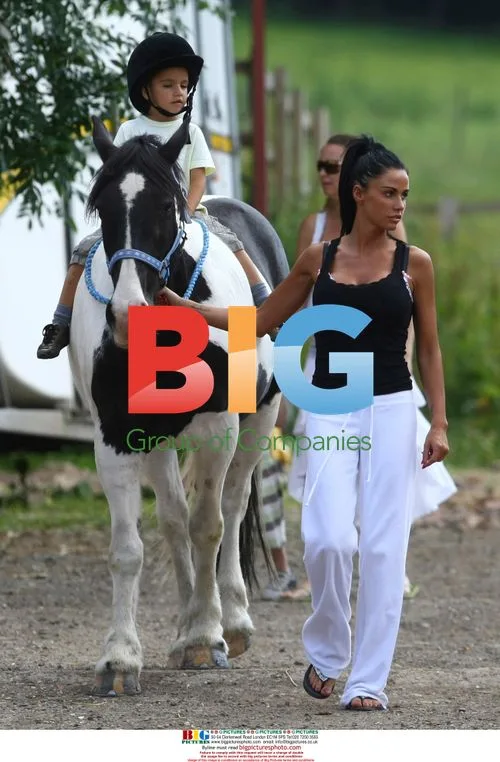 Katie Price and children horse riding