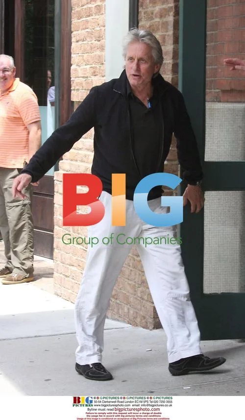 Michael Douglas Arrives at NYC Hotel