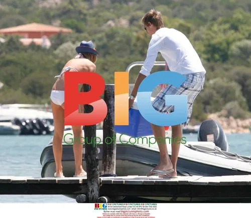 Peter Crouch and Abigail Clancy on holiday