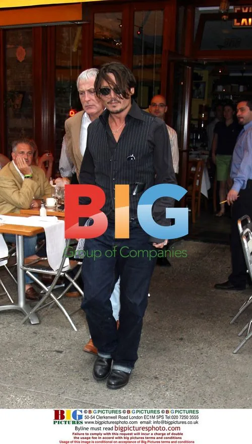 Johnny Depp leaving Da Silvano restaurant