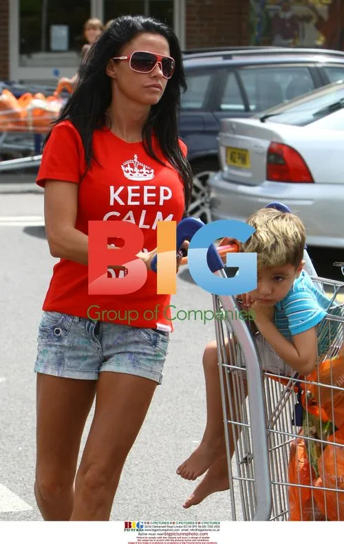 Katie Price and son Junior shopping