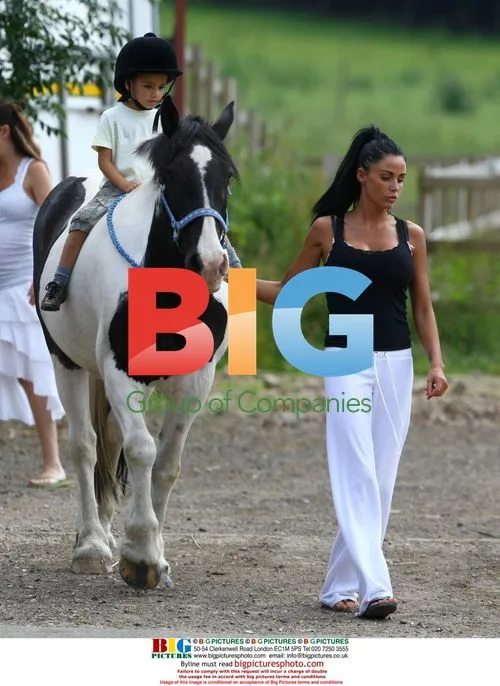 Katie Price and kids horse riding