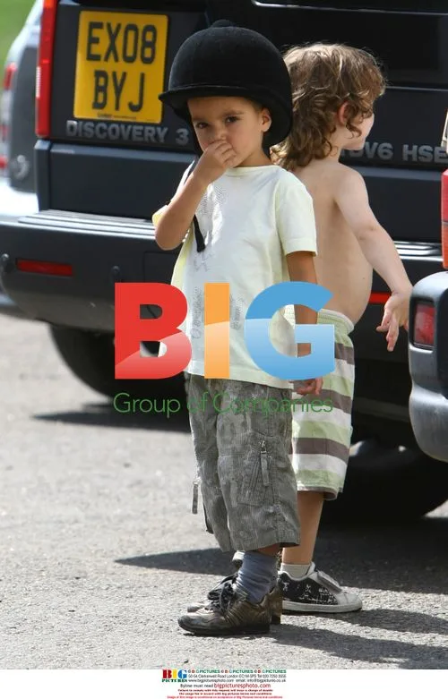 Katie Price and children go horse riding