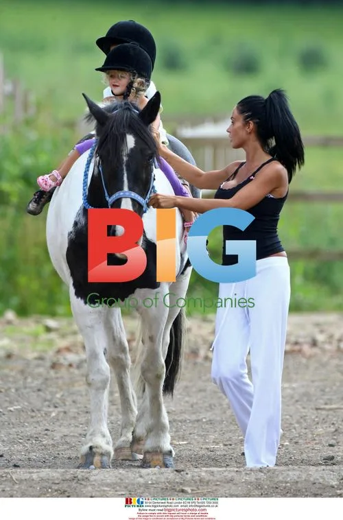 Katie Price and kids go horseback riding
