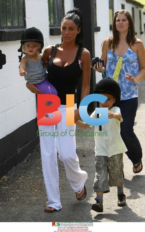 Katie Price and kids go horse riding