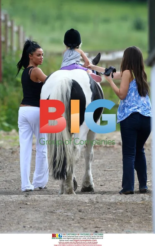 Katie Price takes kids horse riding