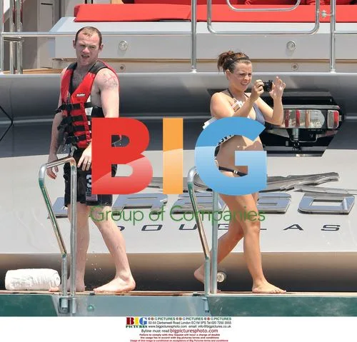Wayne Rooney and Coleen Rooney Relax on Boat