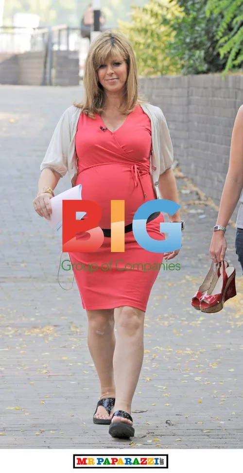 Kate Garraway outside GMTV studios
