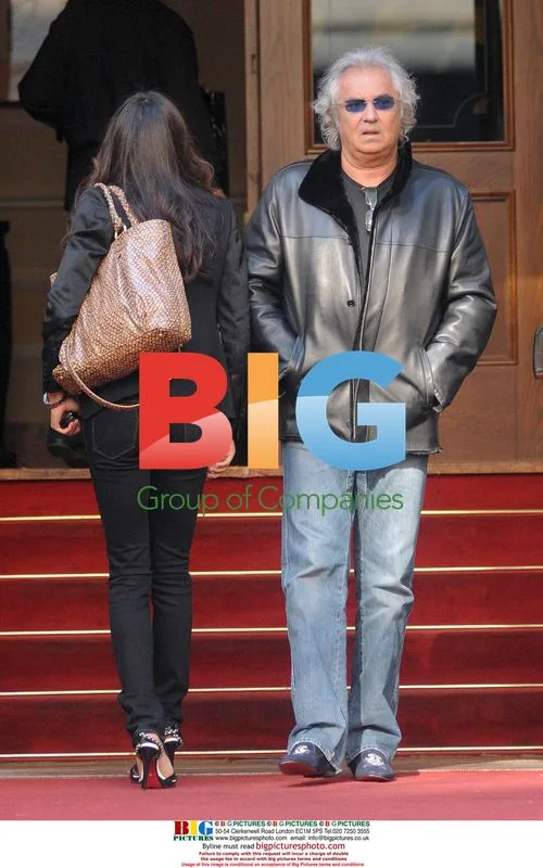 Flavio Briatore and wife with Simona Ventura in Milan