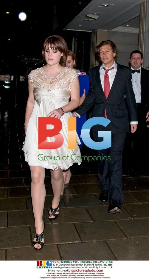 Princess Eugenie, Princess Beatrice and Dave Clarke