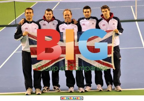 Tennis Teams Great Britain and Ukraine at Davis Cup Match