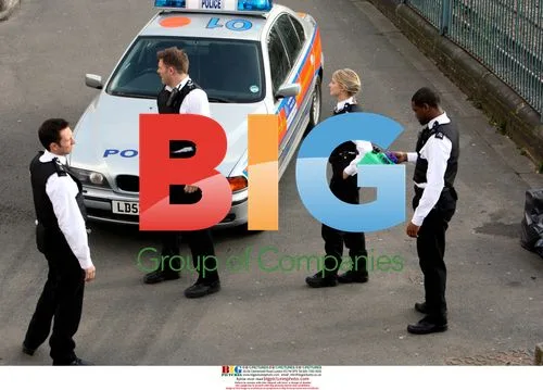 The Bill cast members filming in Battersea