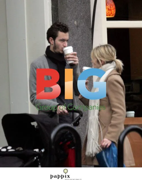 Edith Bowman and Tom Smith out with baby