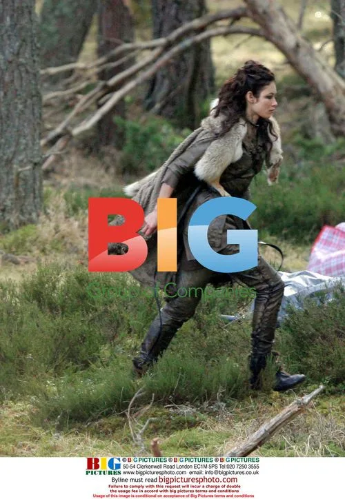 Olga Kurylenko filming "Centurion" in Scotland