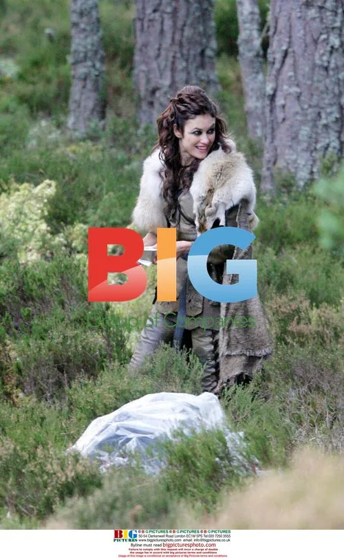 Olga Kurylenko on the set of "Centurion"