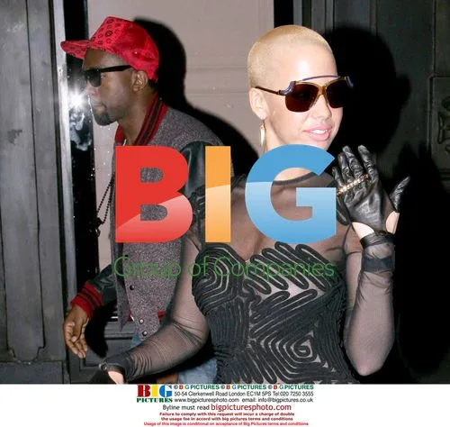 Kanye West and Amber Rose at Sonia Rykiel Show